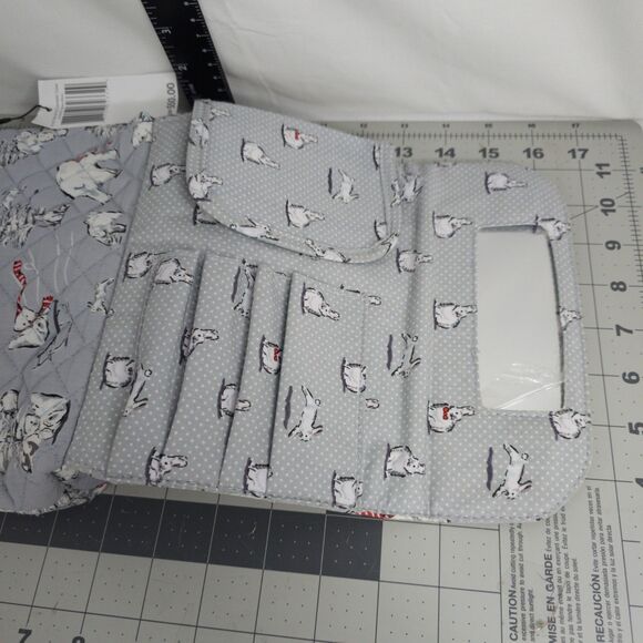 Vera Bradley Iconic Brush and Cosmetic Case Beary Merry Polar Bear NWT - Picture 6 of 9